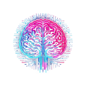 Firefly Create a small scale AI brain icon for ‘Upgrade using flat futuristic vector lines in neo 3